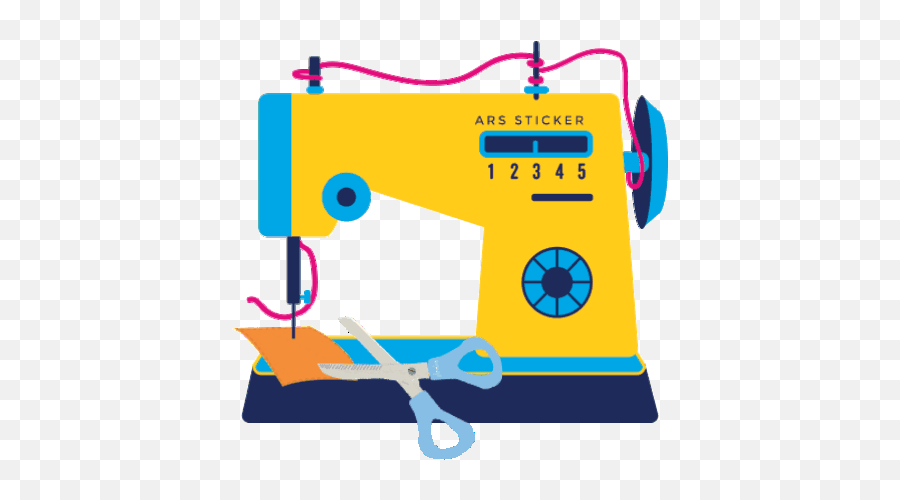 Sewing Machine Sticker Challenge - Tennis Ball Clip Art Emoji,Sewing Emoji