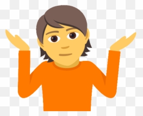 Person Shrugging Joypixels Gif - Emoji