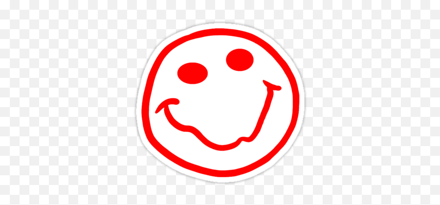 Red Smiley I Logo - Logodix White Sticker Aesthetic Black Emoji,What Is Emoticon
