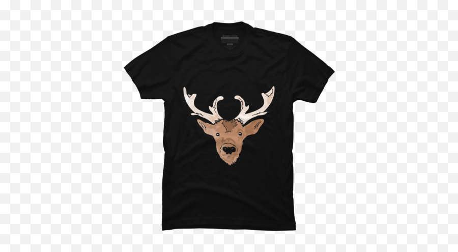 Reindeer Face Menu0027s Perfect Tee By Citypanda U002645 Design By Emoji,Deer Hunting Emoji