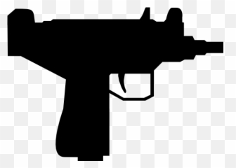 Free Ak47 Stencil Download Clip Art - Uzi Clipart Png Emoji