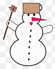 Snowman With Pink Nose Vector Image - Karyatider Skåret I Træ Emoji,Suspicious Emoticon