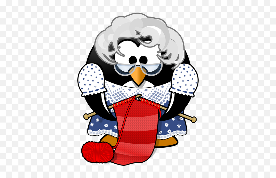 Vector Clip Art Of Grandma Penguin - Grandma Penguin Emoji,Emojis Baby