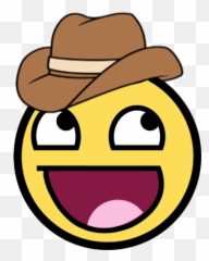 Awesome Cowboy Smiley Him Rip - Transparent Background Smiley Face Png Emoji,Cowboy Emoticon