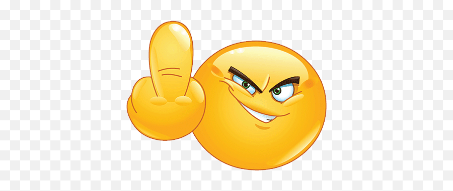 Smiley Png - Middle Finger Smiley Emoji,^) Emoticon
