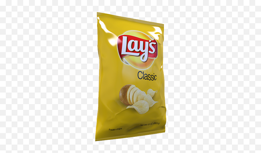 Lays Chips Crisps Pack Yellow Tumblr 3d - Lays Emoji,Potato Chip Emoji