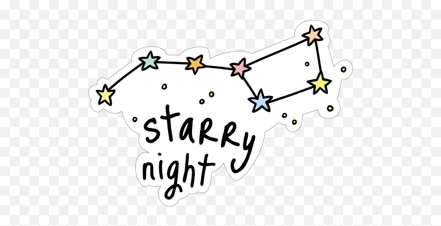 Starry Night Camping Sticker - Illustration Emoji,Starry Night Emoji