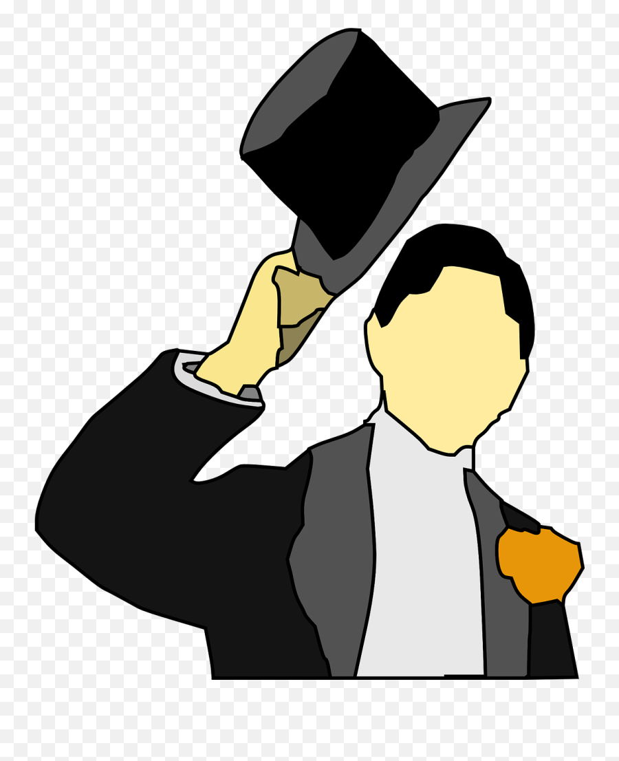 Tuxedo Tux Topper Hat Man - Clipart Greeting Emoji,Wedding Anniversary Emoji