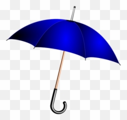 Vector Illustration Of Blue Umbrella - Clip Art Emoji