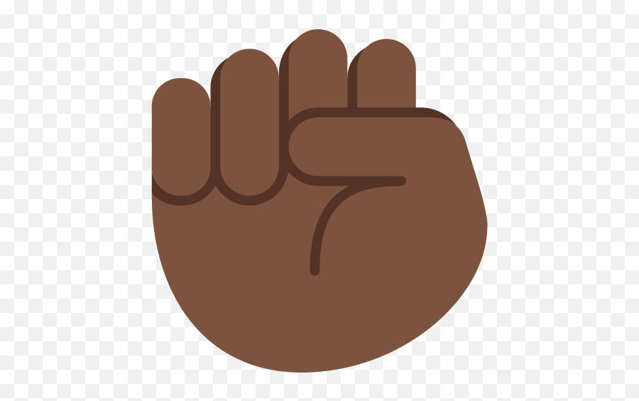 Raised Fist Emoji With Dark Skin Tone Meaning And Pictures - Clip Art,Emoji Fist