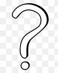 Black And White Question Mark Clipart - Outline Art Emoji