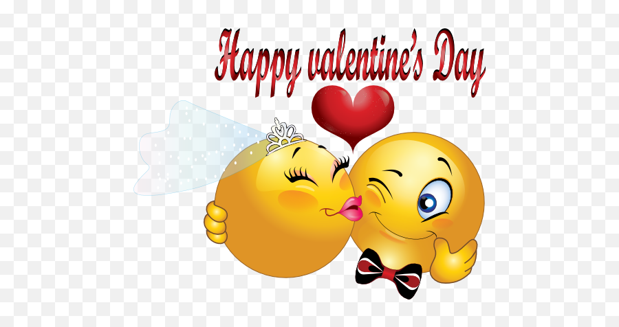 Happy Valentine Smiley Emoticon Clipart - Love Emoji,Valentine Emoticon