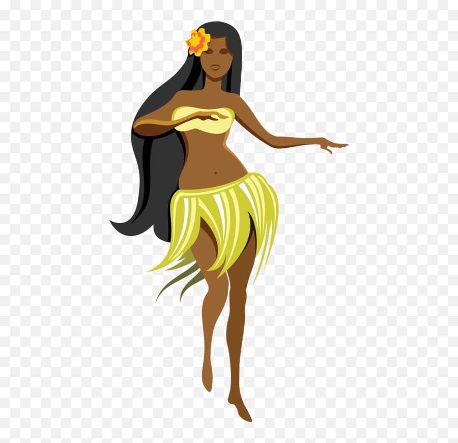 Transparent Background Hula Girl Clipart - Hula Dancer No Background Emoji,Hula Girl Emoji