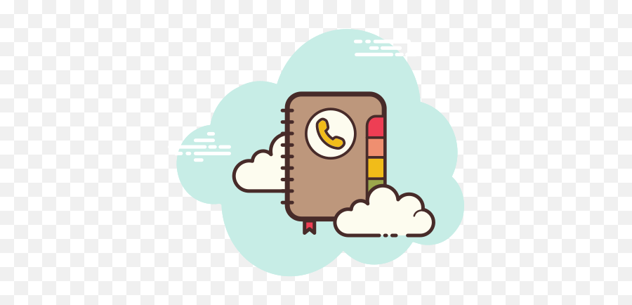 Phone Book Icon - Cartoon Book Icon Emoji,Apple Book Wind Emoji