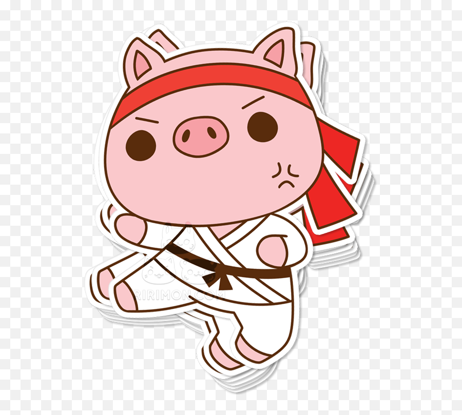 Pork Chop Sticker Png Download - Cartoon Clipart Full Pork Chop Clipart Png Emoji,Pig Emoji Png