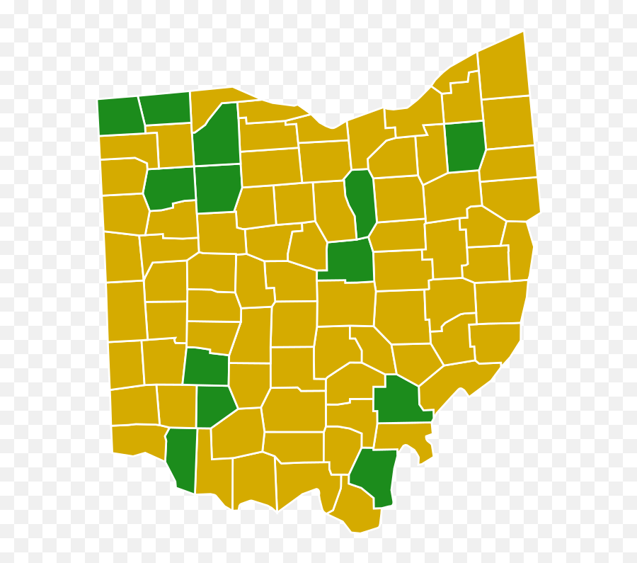 Ohio State Party - Ohio 2016 Election Map Clipart Full Ohio 2016 Election County Swing Emoji,State Flag Emojis