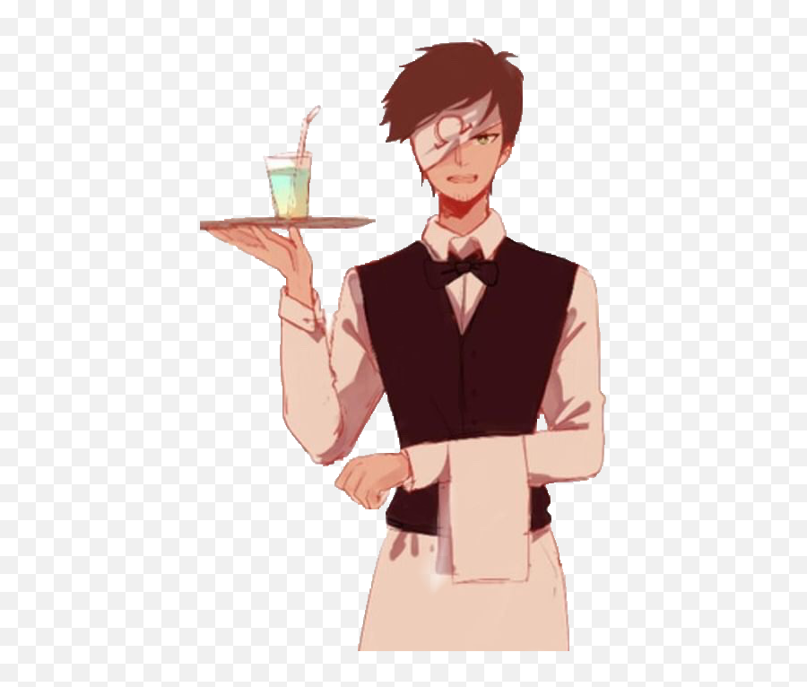 Ohm Waiter Anime Boy Ohmwrecker Ryan - Anime Boy Waiters Art Emoji,Waiter Emoji