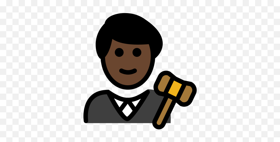 Dark Skin Tone Emoji - Emoji Juge,Judge Emoji