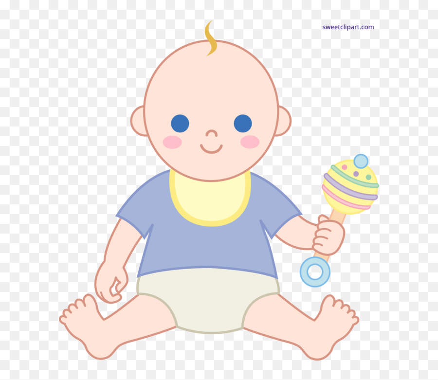 Baby Boy 1 Clipart - Baby With Rattle Clipart Emoji,Babies Emoticons