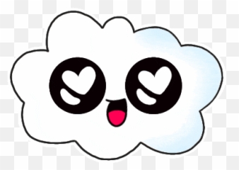Cloud Emoji Sticker - Dot