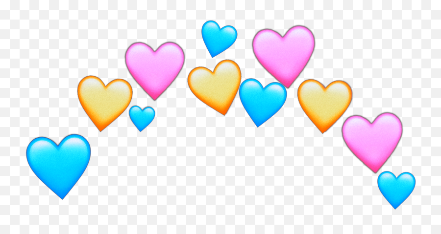 Stiker Heartcrown Emoji Pansexual - Transparent Pansexual Heart Emojis,Pansexual Emoji