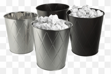 2 - Pack 8L Stainless Steel Waste Bin Cylinder Emoji