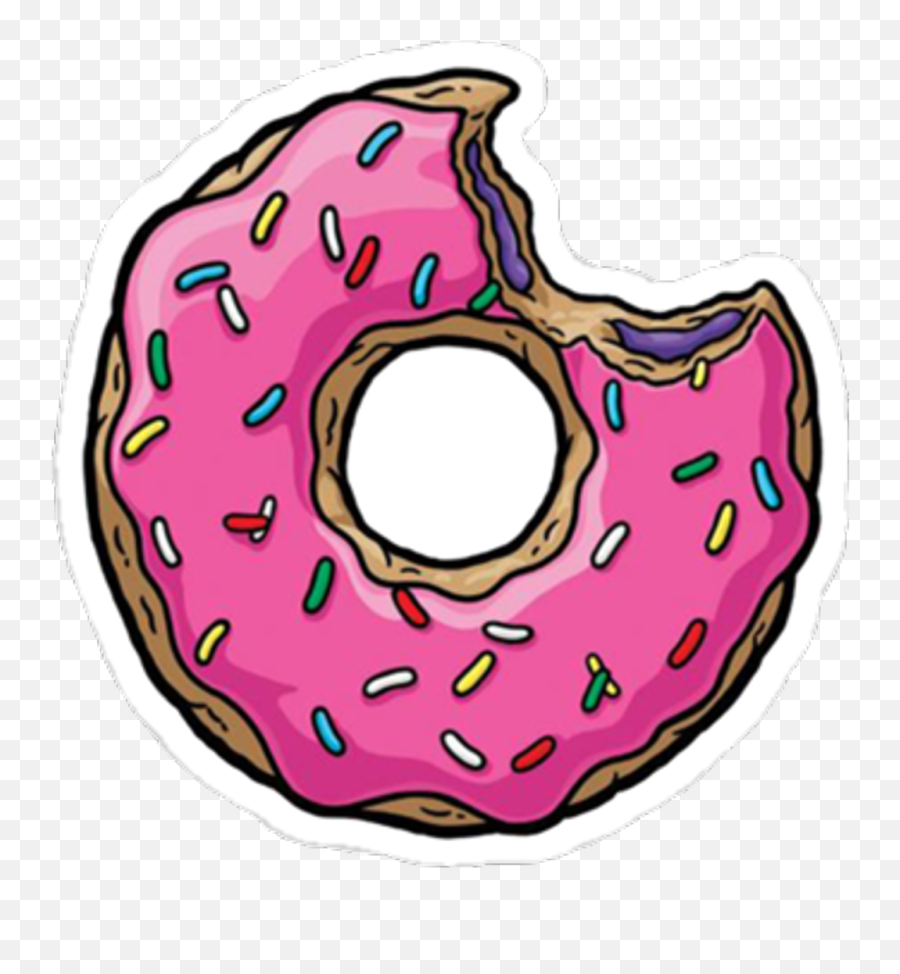 Donuts Food Sweets Pink Bite Freetoedit Clipart - Full Size Donut Sticker Emoji,Sweets Emoji