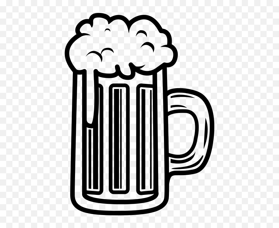 Beer Mug Black And White Clipart Free Svg File - Svgheartcom Chope De Bière Logo Emoji,Emoji Drinking Glasses