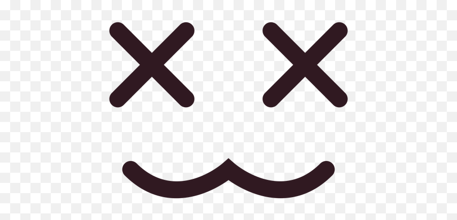 X Eyes Emoticon Face Flat - Transparent Background Death Emoji,Emoticon X