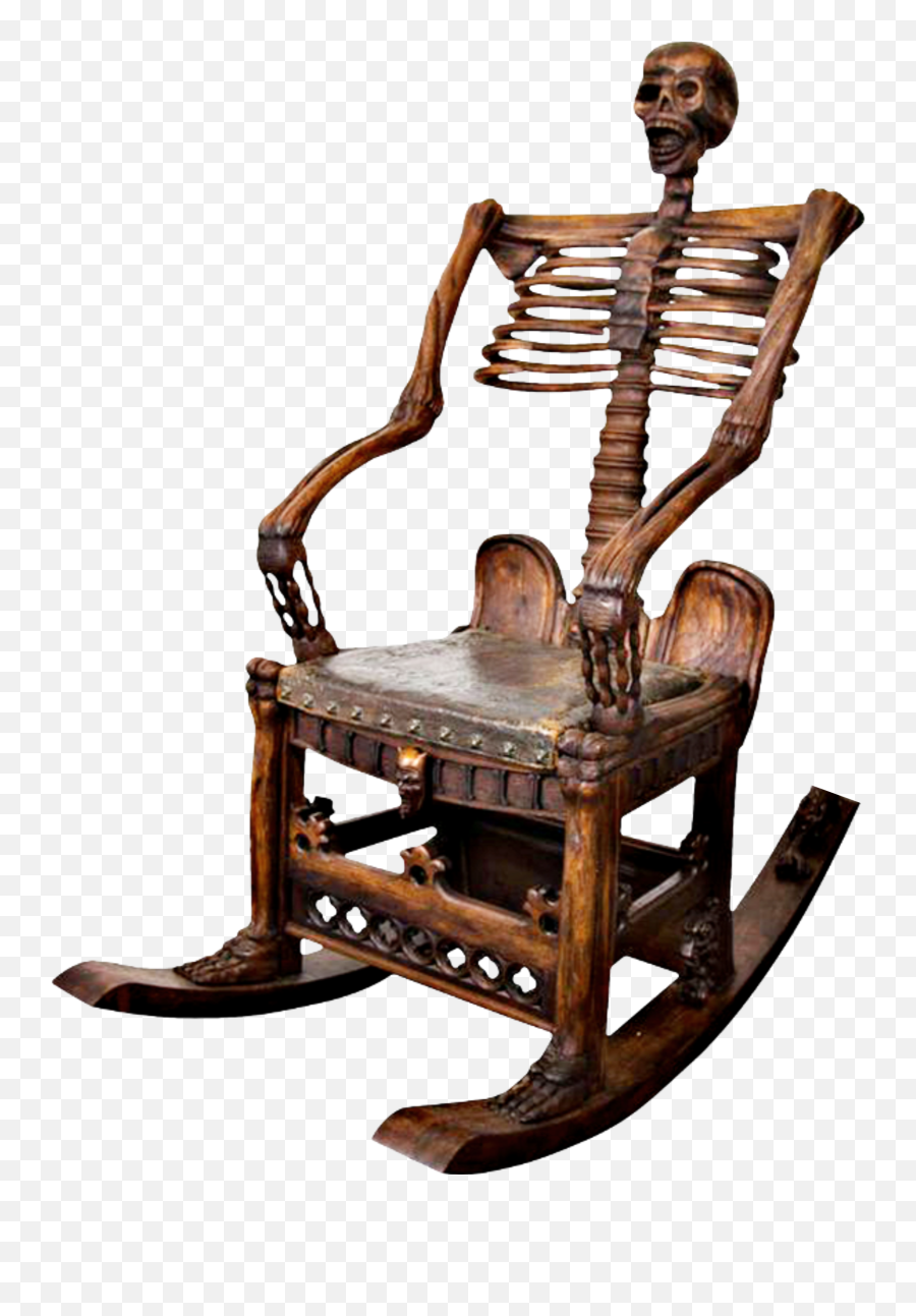Rockingchair Halloween Creepy Freetoedit - Skeleton Rocking Chair Emoji,Rocking Chair Emoji