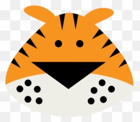 Cute Tiger Face Clipart - Lion Head Art Emoji