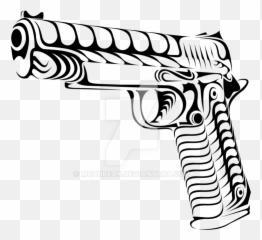 Gun Tattoo Transparent Png Clipart - Drawing Of Gun Tattoo Emoji,Emoji Tattoo Gun