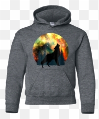 Download Psychedelic Wolf Howling Shirt - Jelly Hoodie Emoji,Nebula Emoji