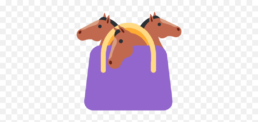 Horses In The Bag Emoji,Horse Emoji