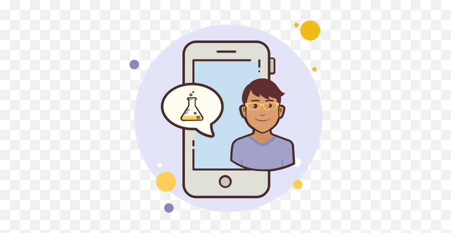 Man Phone Chemistry Test Tube Icon - Portable Network Graphics Emoji,Test Tube Emoji