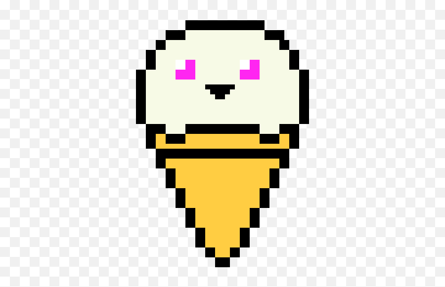 Ice Cream Pixel Art Pixel Art Maker - Pixel Art Cute Easy Grid Emoji ...