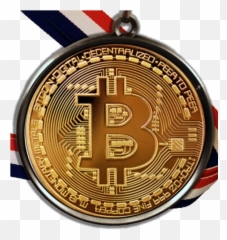 Bitcoin Logo Medal - Cryptocurrency Emoji
