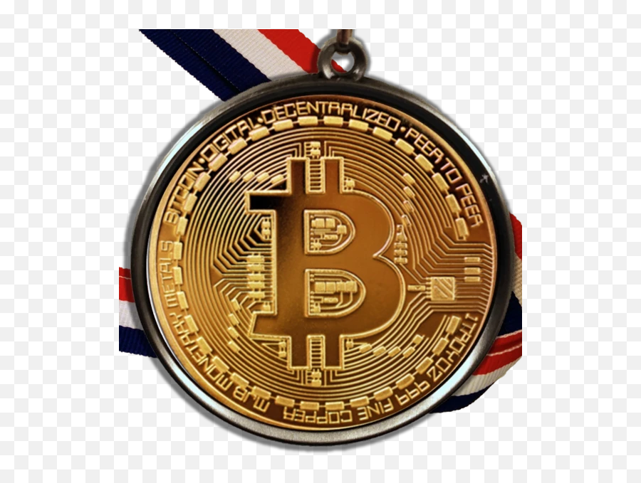 Bitcoin Logo Medal - Cryptocurrency Bitcoin Logo Emoji,Silver Medal Emoji