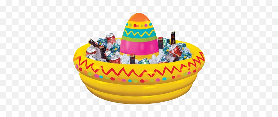 Mexican Sombrero Inflatable Cooler - Beach Party Decorations Emoji,Sombrero Emoji