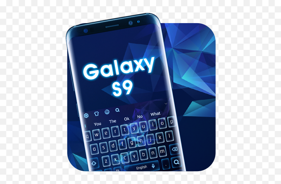 Blue Keyboard For Galaxy S9 For Android - Portable Emoji,S9 Emoji