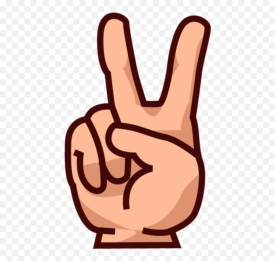 Victory Hand Emoji Clipart - Victory Emoji Png,Peace Sign Hand Emoji