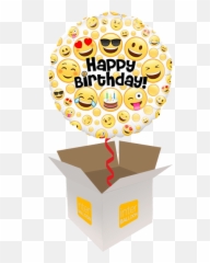 Sale Helium Balloon Delivery in Box Send Balloons to - Emoji