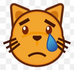 Gato llorando clipart Dibujos animados descargar gratis - Clip Art Cat Crying Emoji