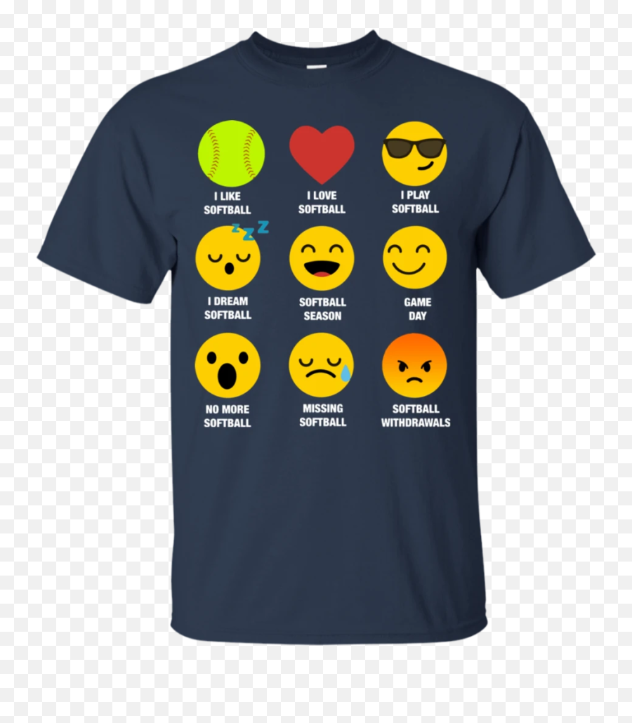 I Love Softball Emoji Emoticon Team - Matthew 6 33 T Shirt,Emoji Style