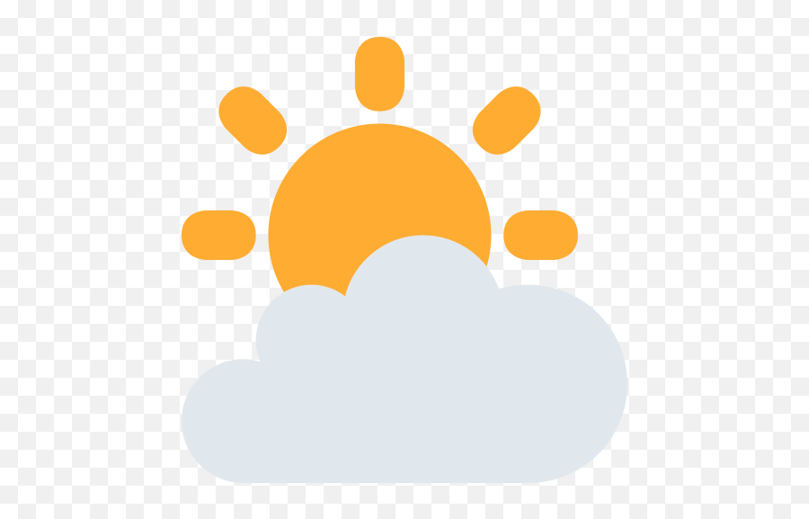 Sun Behind Cloud Emoji Meaning With Pictures - Tilt Of The Earth To The Length,Sun Emoji