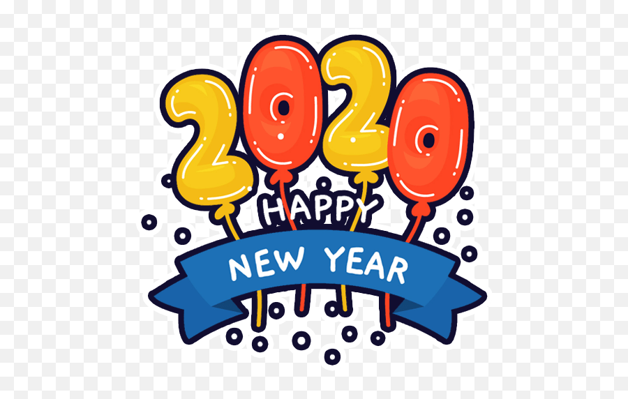 Happynewyear 2020 Colour Sticker By - Event Emoji,Happy New Year Emoji Art
