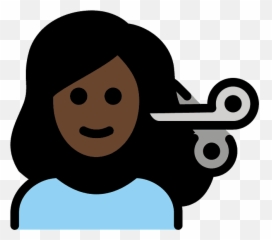 Woman Getting Haircut Emoji Clipart - Design