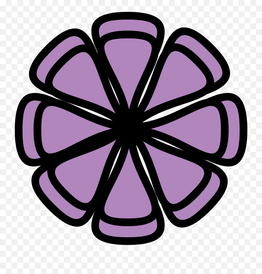 Purple Flower Vector Image - Clip Art Emoji,Thinking Emoji Meme