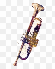 Trending Trombone Stickers - Abstract Watercolor Trumpet Emoji,Trombone Emoji