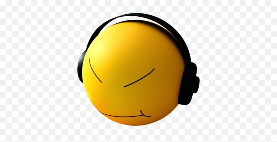 Emoji Smiley With Headphones - Headphone Smiley,Emoji With Headphones